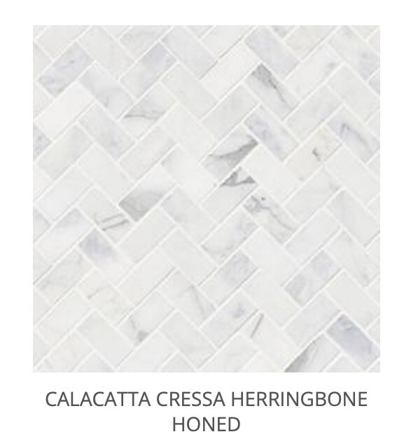 Calacatta Cressa Herringbone Mosaic (MSI) $20.35 SQFT