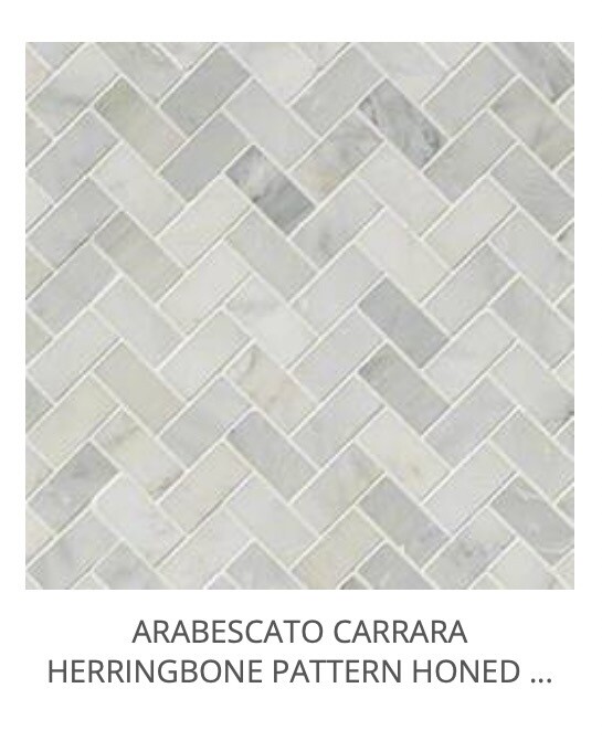 Arabescato Carrara Herringbone Mosaic (MSI) $20.35 SQFT