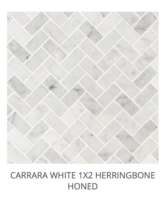 Carrara White Herringbone Mosaic (MSI) $23.15 SQFT