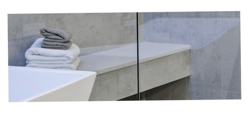 Fusion Shower Bench 48x19 - Artificial Stone Polished Thassos White