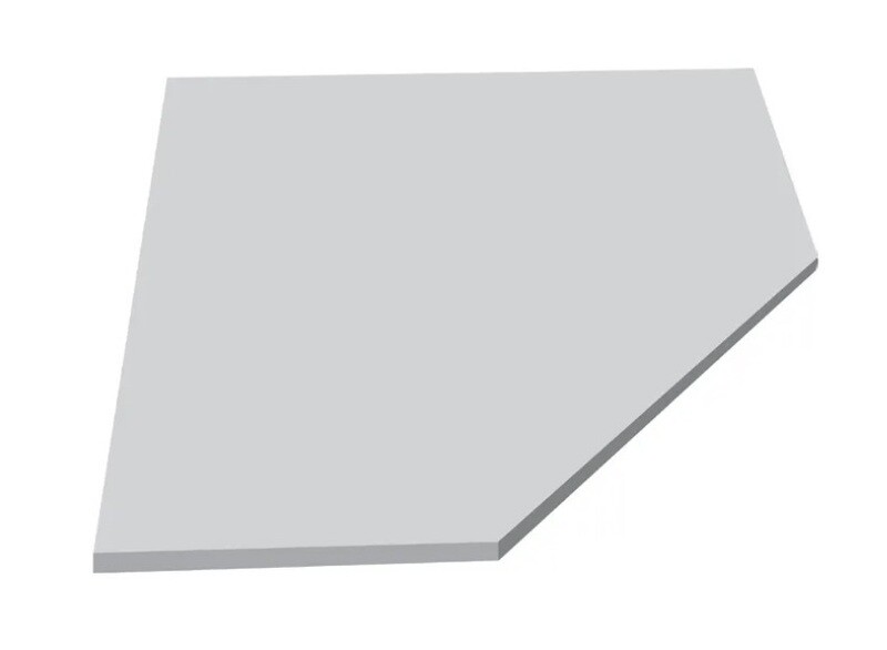 Fusion Corner Shelf 10x10 - Artificial Stone Polished Thassos White