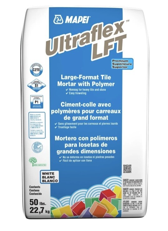 Ultaflex LFT - Large Format Tile Mortar (White) 50 lbs