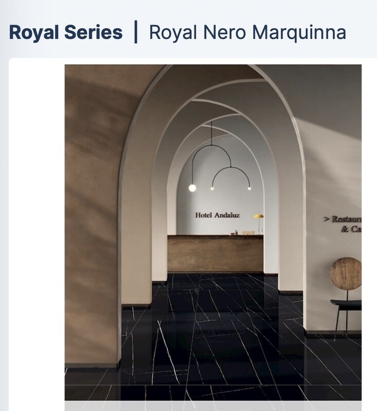 Royal Nero Marquina 24x48 High Gloss (NESH) $7 SQFT
