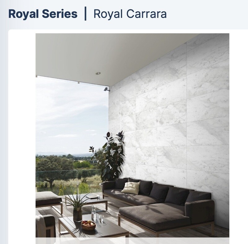 Royal Carrara 24x24 Polished (NESH) $3.72 SQFT