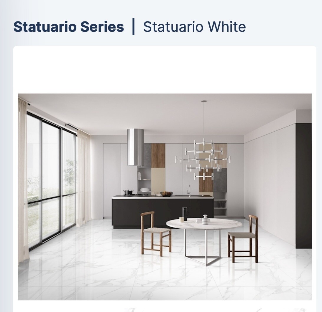 Statuario White 12x24 Polished or Polished (NESH) $4.24 SQFT