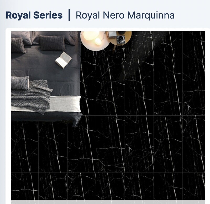 Royal Nero Marquina 24x24 High Gloss (NESH) $5.18 SQFT