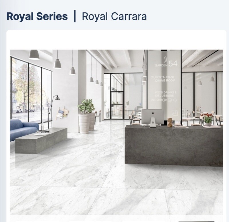 Royal Carrara 12x24 Polished (NESH) $3.72 SQFT
