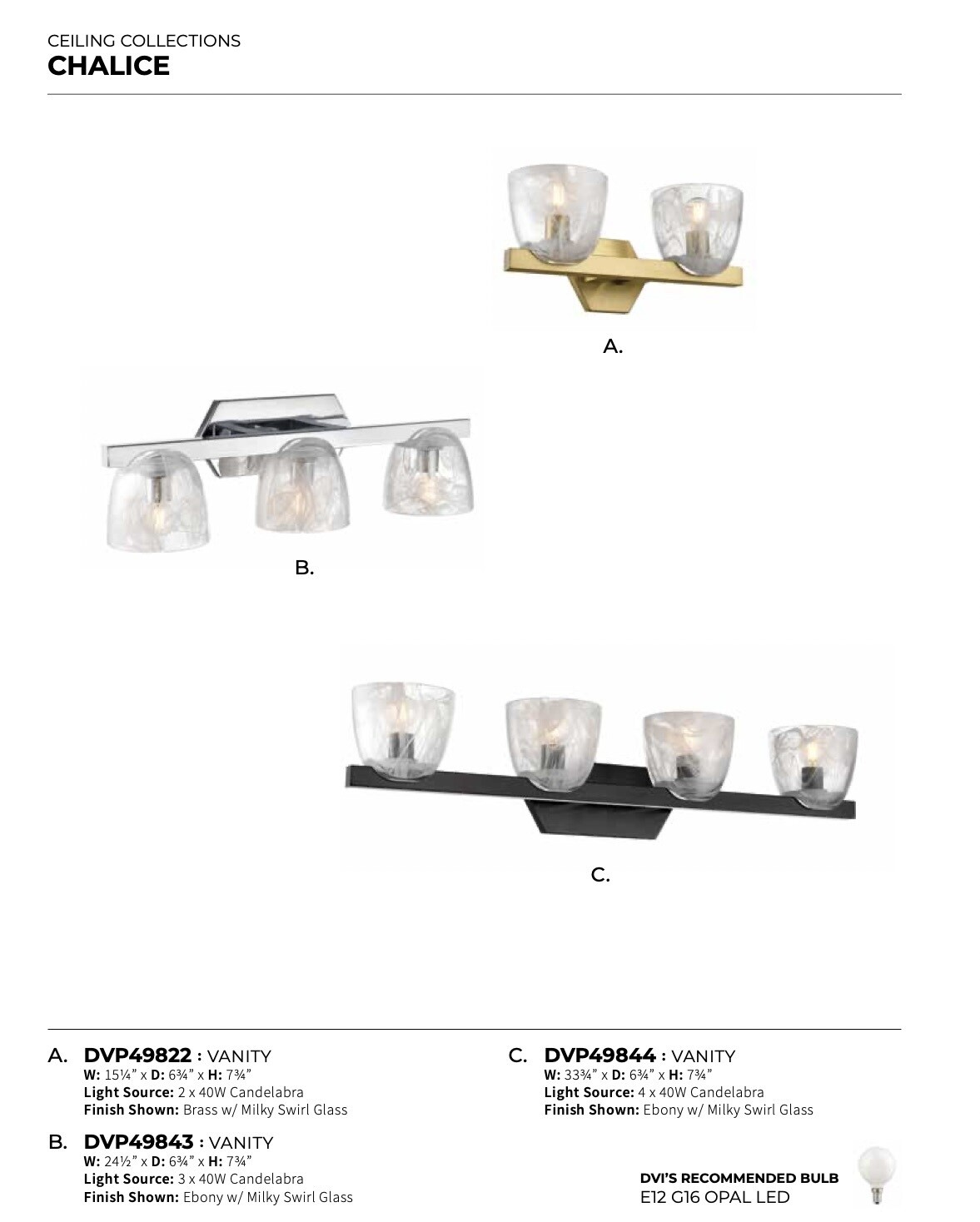Chalice Vanity Light - DVP49822