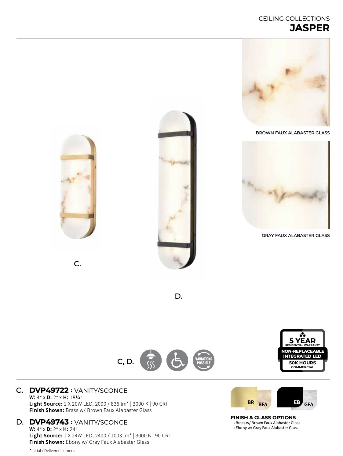 Jasper Vanity/Sconce - DVP49743