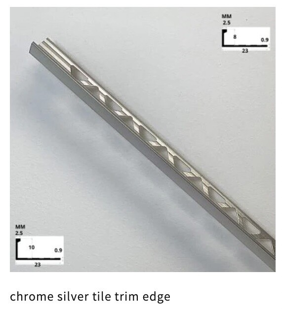 Chrome Silver Tile Edge 1/2 inch