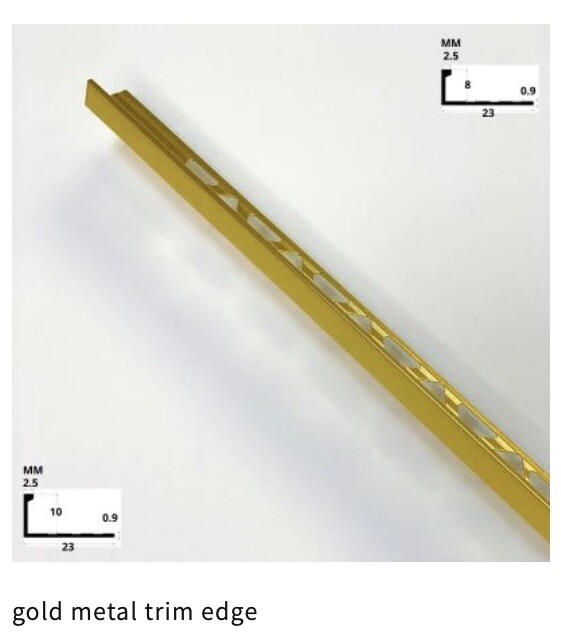 Gold Metal Edge Trim 3/4 inch
