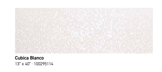 Cubica Blanco 13x40 (PO) - $15.95 SQFT
