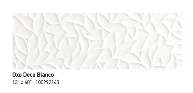 Oxo Deco Blanco 13x40 (PO) - $15.95 SQFT