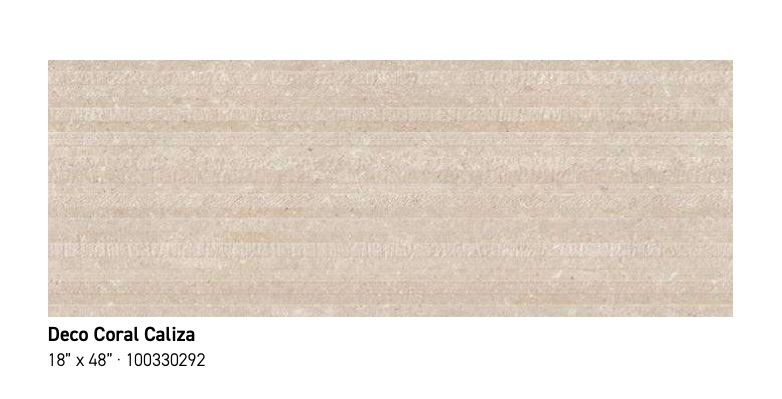 Deco Coral Caliza 18x48 (PO) - $17.95 SQFT
