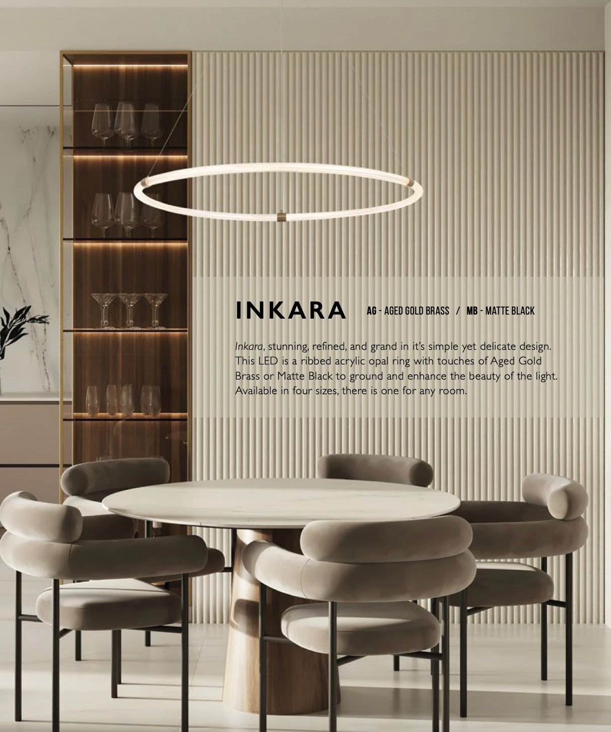 Inkara Chandelier/Pendant C34856AG/MB