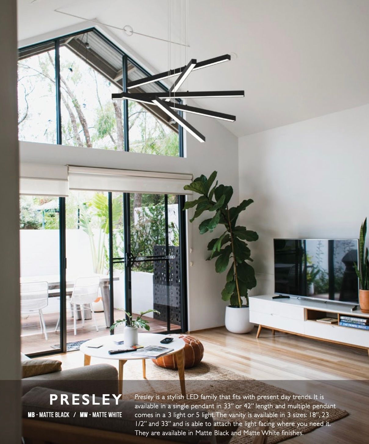 Presley Chandelier/Pendant C80833MB/MW