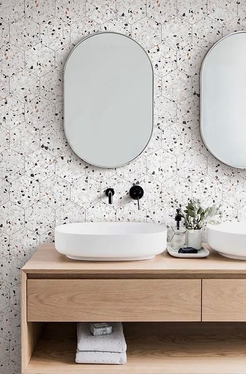 Allegro Cemento 6&quot; Hexagon Terrazzo Mosaic (GD) $22.96/pc