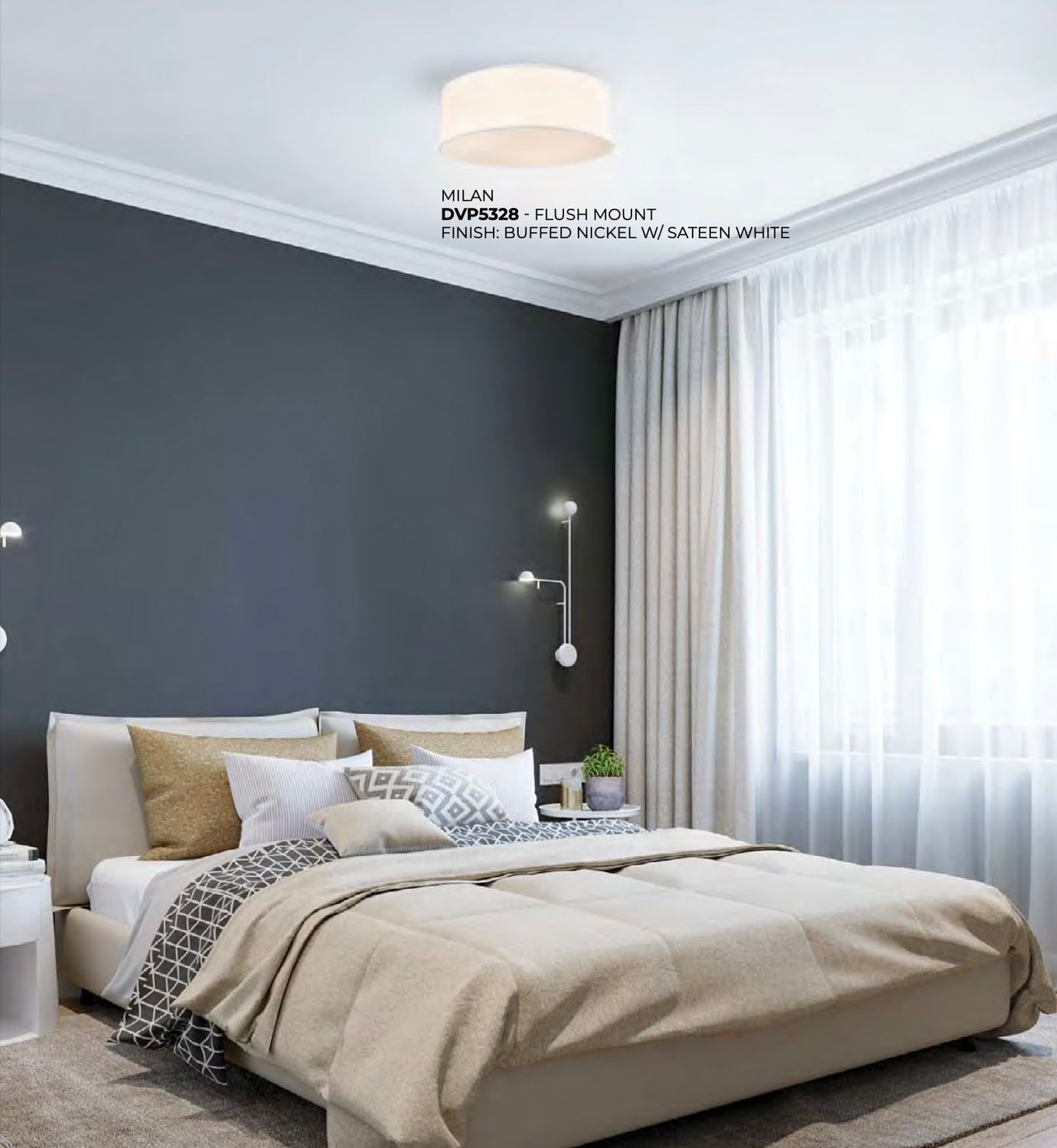 Milan Flush Mount (DVI) DVP5328 Milan Flush Mount (DVI) DVP5328