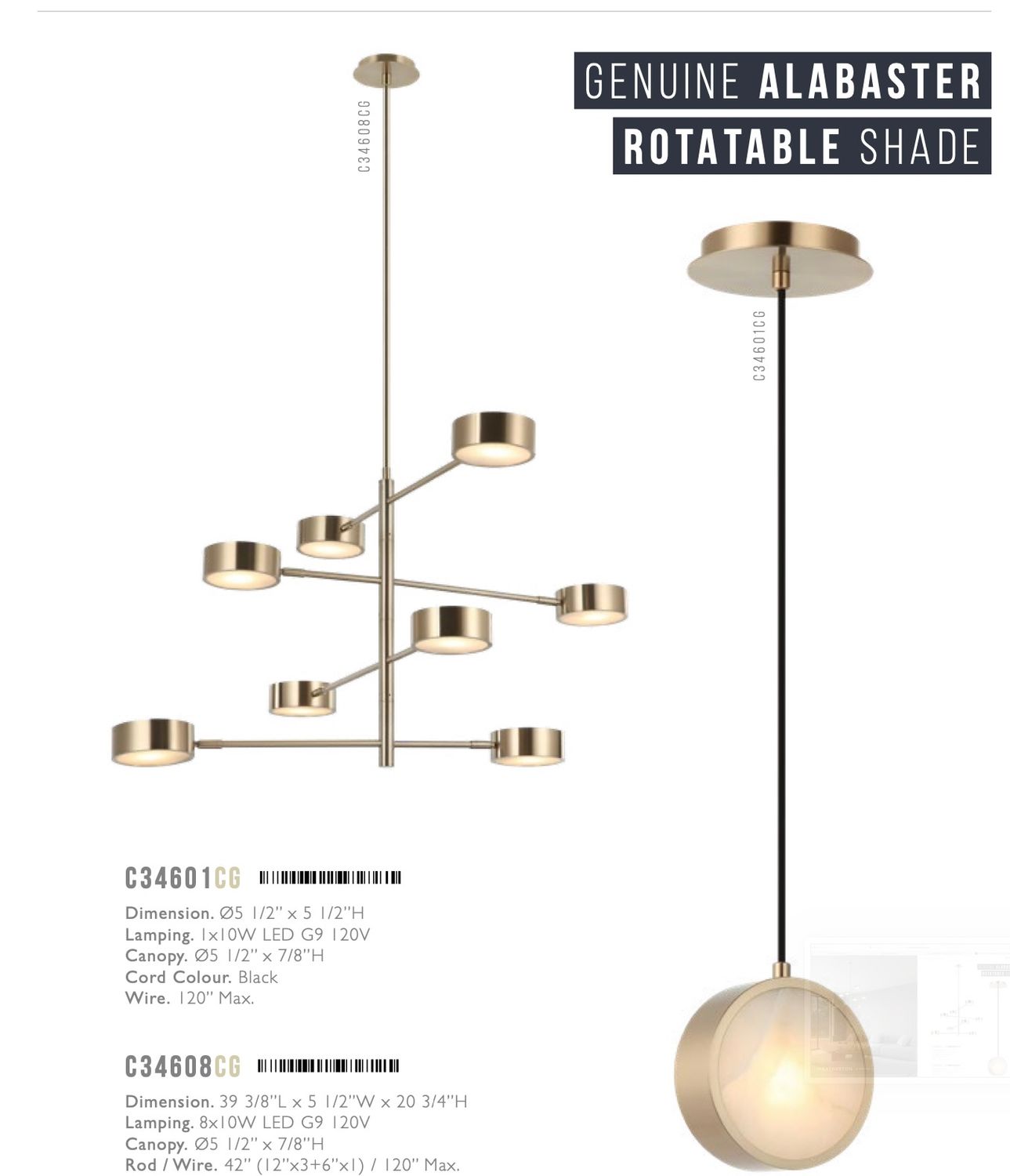 Genuine Alabaster Collection (Matteo) C34601CG & C34608CG Genuine Alabaster Collection (Matteo) C34601CG & C34608CG