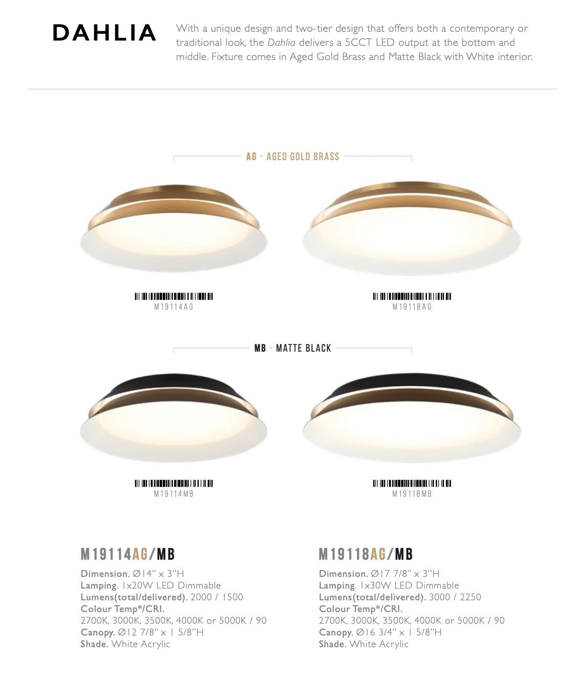 Dahlia Flush Mount (Matteo)