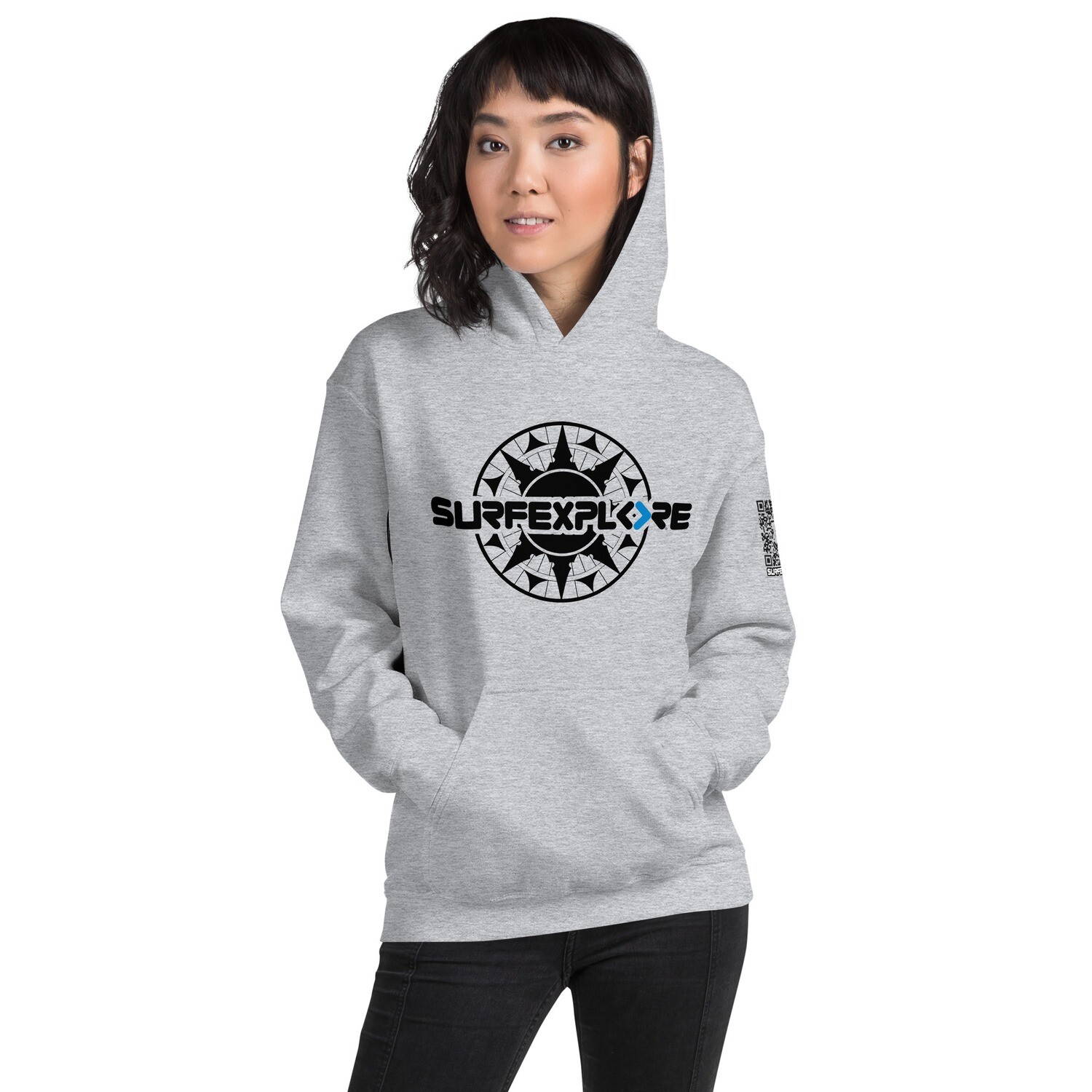 surfEXPLORE® Compass Logo Heavyweight Unisex Hoodie