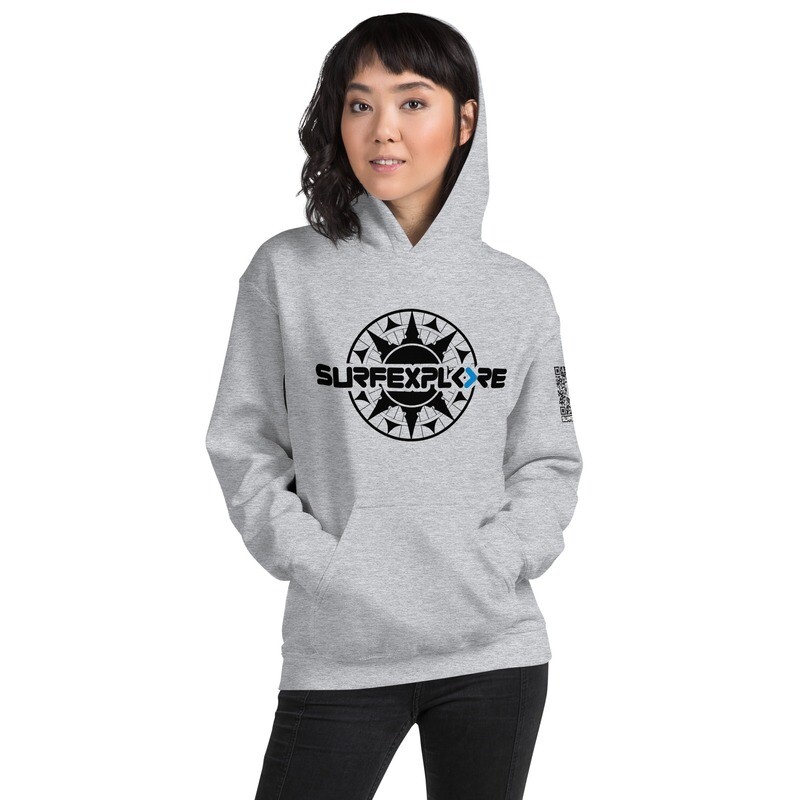 surfEXPLORE® Compass Logo Heavyweight Unisex Hoodie