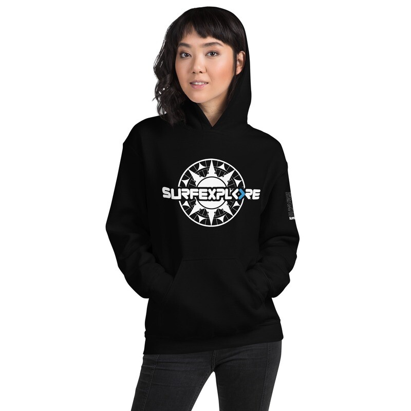 surfEXPLORE® Compass Logo Heavyweight Unisex Hoodie