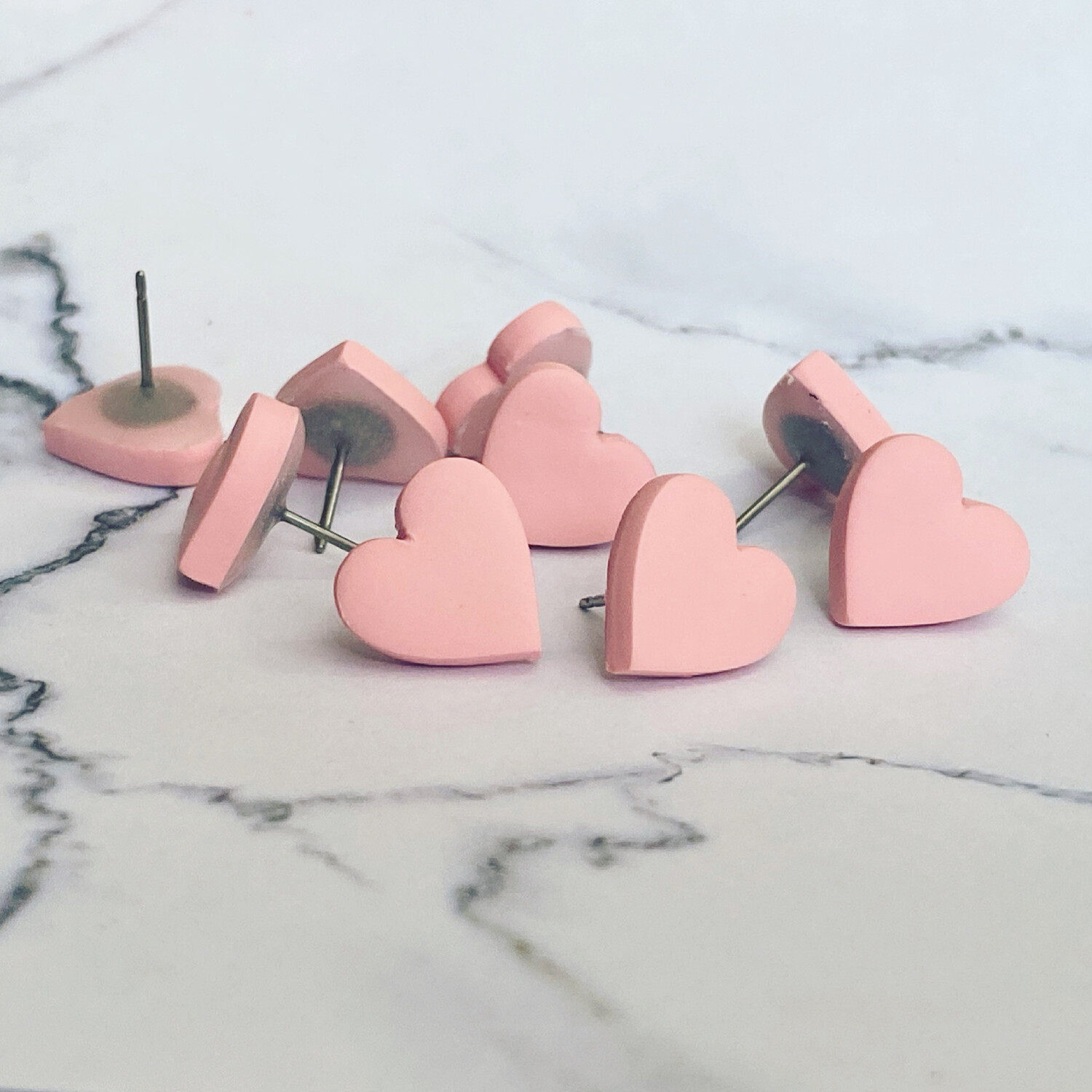 Simple Heart Stud Earrings