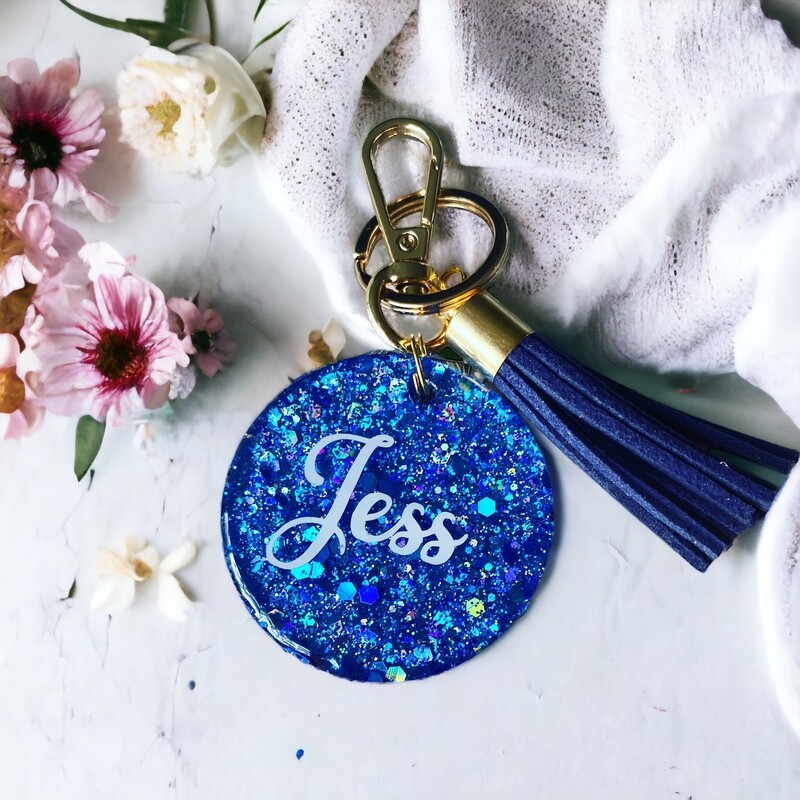 Yale Blue Keychain- Personalised