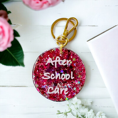Pink Nebula Keychain- After School Care