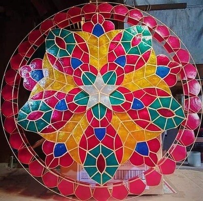 Fleur de Liz Capiz Lantern™  (Medium)