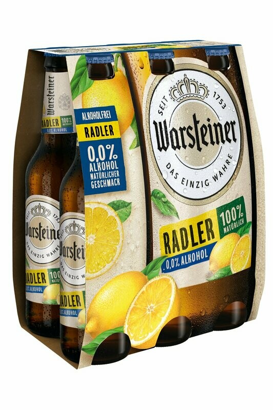Warsteiner Radler Alkoholfrei 6er 6 x 0,33 Ltr.