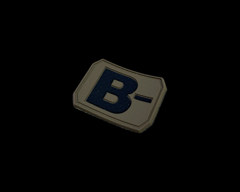 Blutgruppen 3D Patch B Negativ - Coyote Blutgruppen 3D Patch B Negativ - Coyote