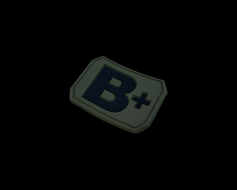 Blutgruppen 3D Patch B Positiv - Oliv Blutgruppen 3D Patch B Positiv - Oliv