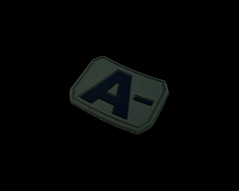 Blutgruppen 3D Patch A Negativ - Oliv Blutgruppen 3D Patch A Negativ - Oliv