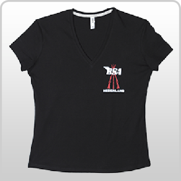 T-shirt met Piled Arms logo en BSA-OC op de achterkant. MAAT L (Damesmaat)
