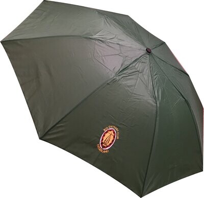 Groen opvouwbaar parapluutje met BSA OC Nederland logo