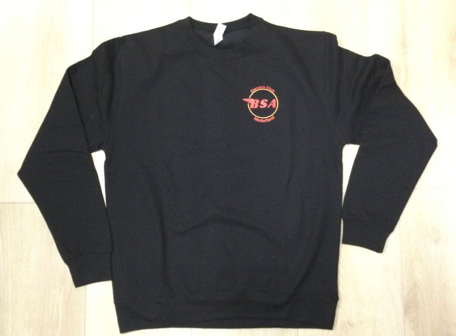 Sweater zwart met BSA owners club opdruk. Maat XXL