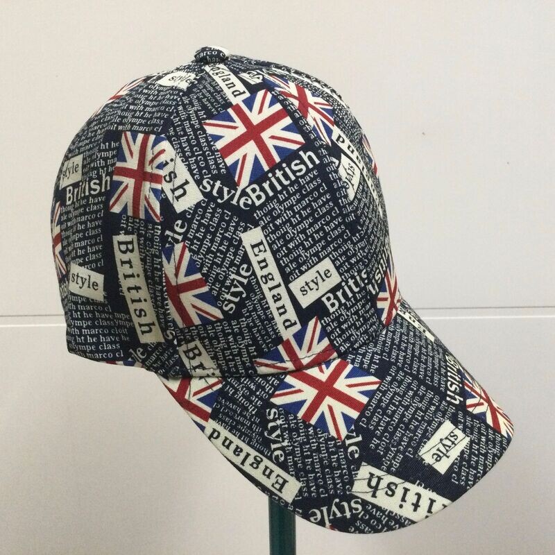 Baseball cap British style geborsteld katoen.