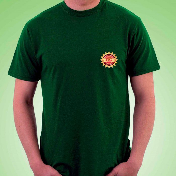 10 T-shirt met BSA jubileum logo. Diverse kleuren en maten