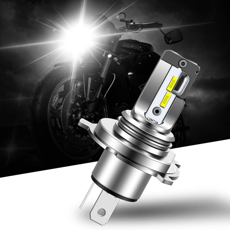 Led Koplamp H4 12v DC 60 Watt (geen polariteit) WARM WIT 4300K.
