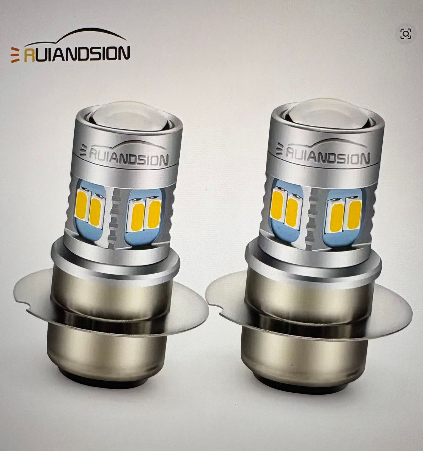 Led Koplamp P36D 6-24v DC 40 Watt GEEL. Geen polariteit.