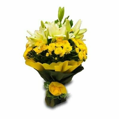 24 Mixed Yellow Flowers bouquet 24 Mixed Yellow Flowers bouquet