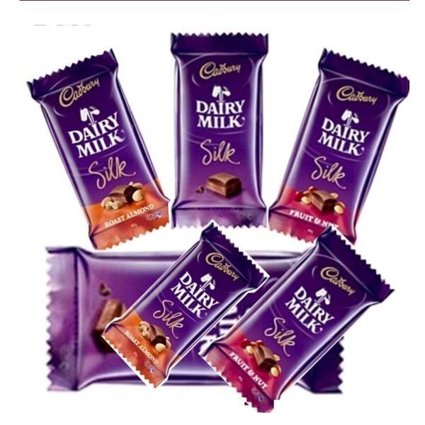 Dairy milk Silk Bars in a basket / Tray