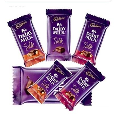 Dairy milk Silk Bars in a basket / Tray