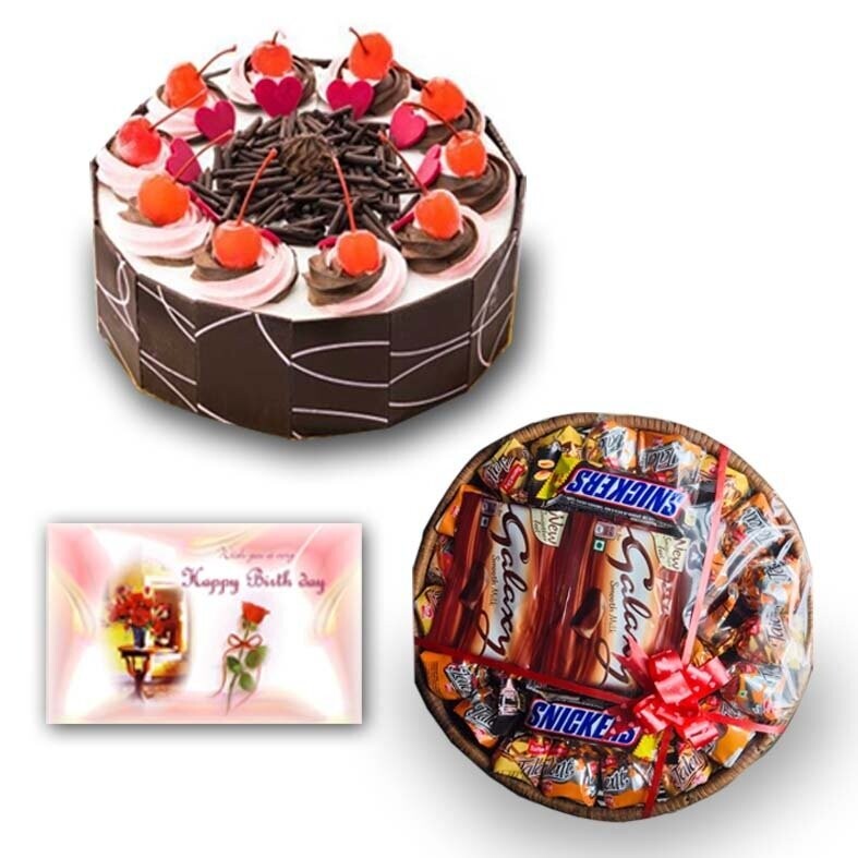 Combo - Cake, Chocolate Basket Combo - Cake, Chocolate Basket