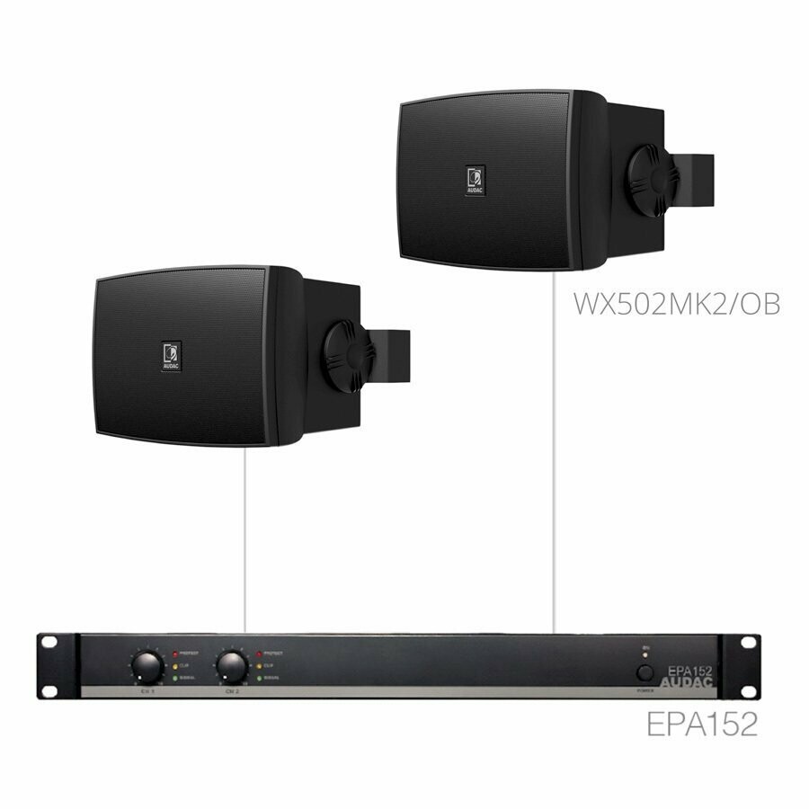 AUDAC – PURRA 5.2E/B – AUDIO SET – ZWART