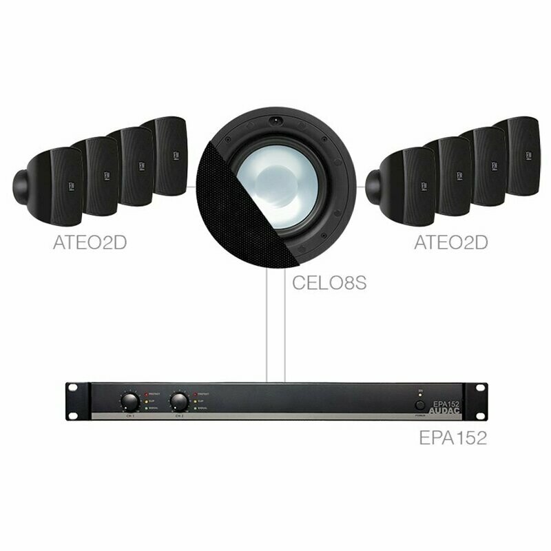 AUDAC – SONA82.8S/B – AUDIO SET – ZWART
