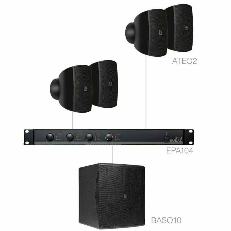 AUDAC – SUBLI 2.5E/B – AUDIO SET – ZWART
