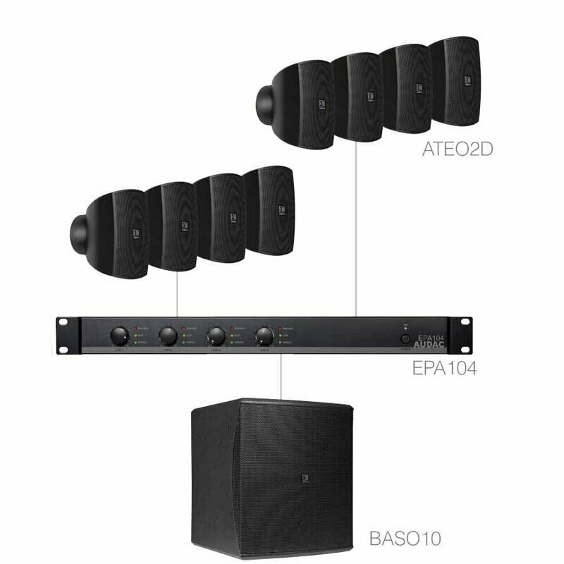 AUDAC – SUBLI 2.9E/B – AUDIO SET – ZWART